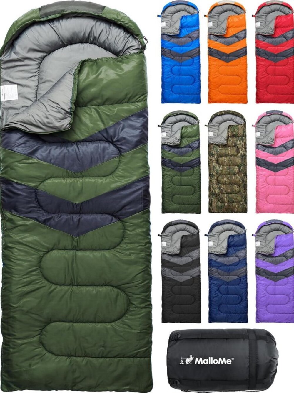 Lightweight Cold Weather Sleeping Bag for Adults & Kids - Compact Camping Gear